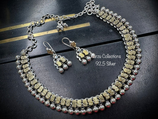 92.5 Silver base designer inspired necklace