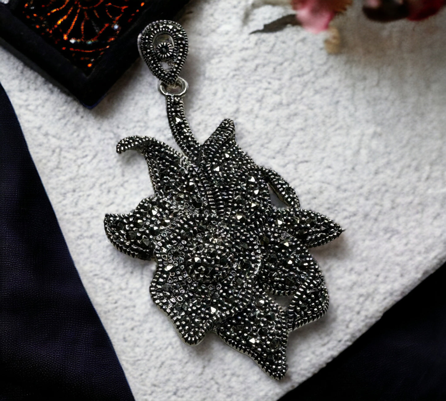 92.5 Silver Marcasite pendant