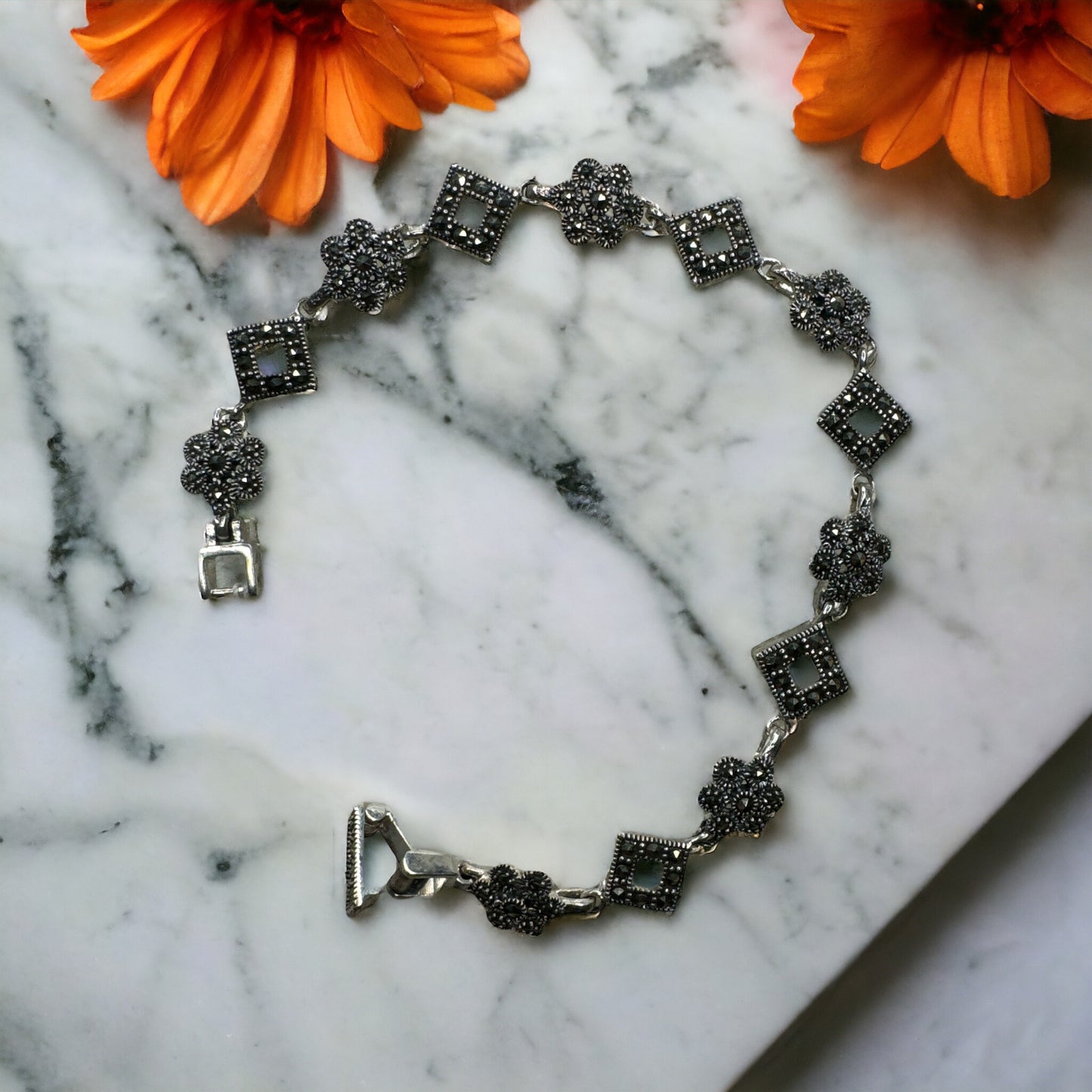 92.5 Silver Marcasite bracelet