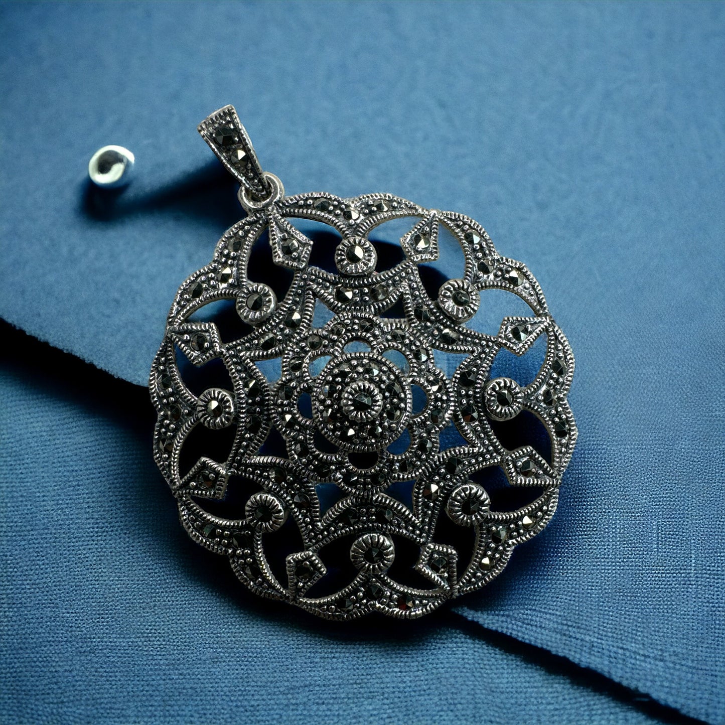 92.5 Silver Marcasite pendant