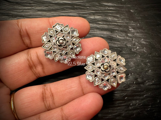 92.5 Silver Kundan studs