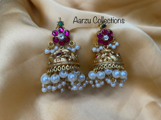 Kundan Jadau Jhumkas