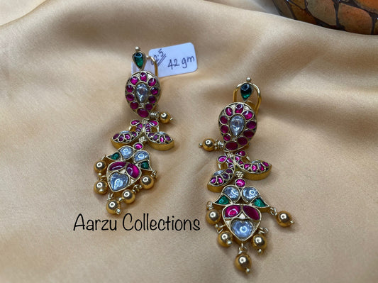 92.5 Silver Mango Earrings - 42 gms