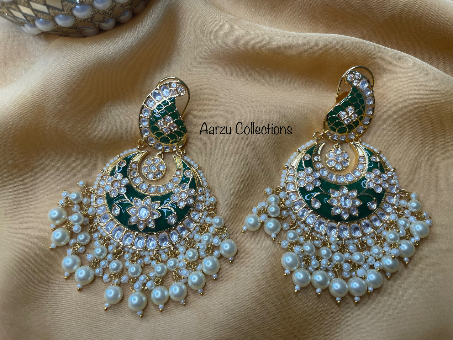 Kundan Statement Earrings, Sold Separately