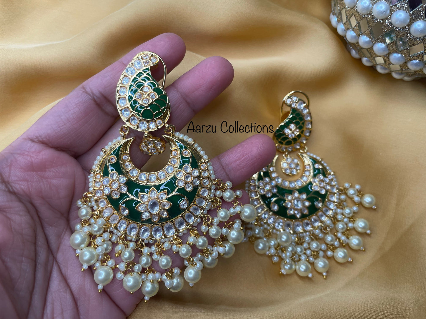 Kundan Statement Earrings, Sold Separately