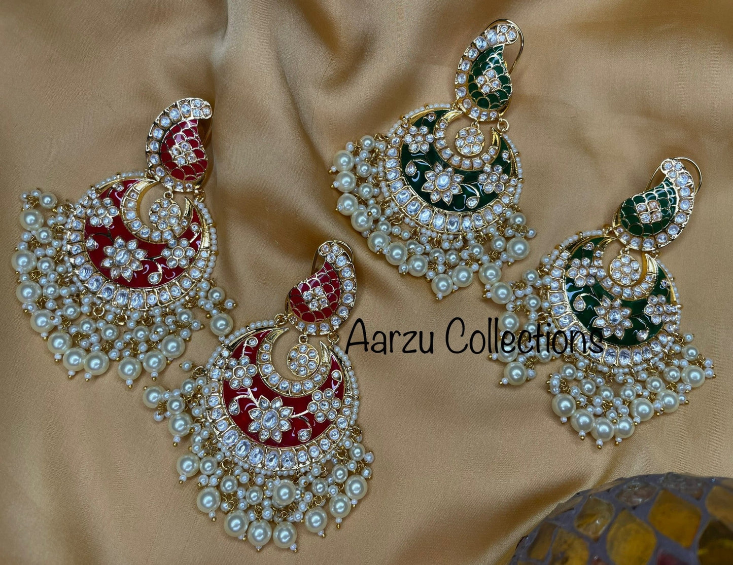 Kundan Statement Earrings, Sold Separately