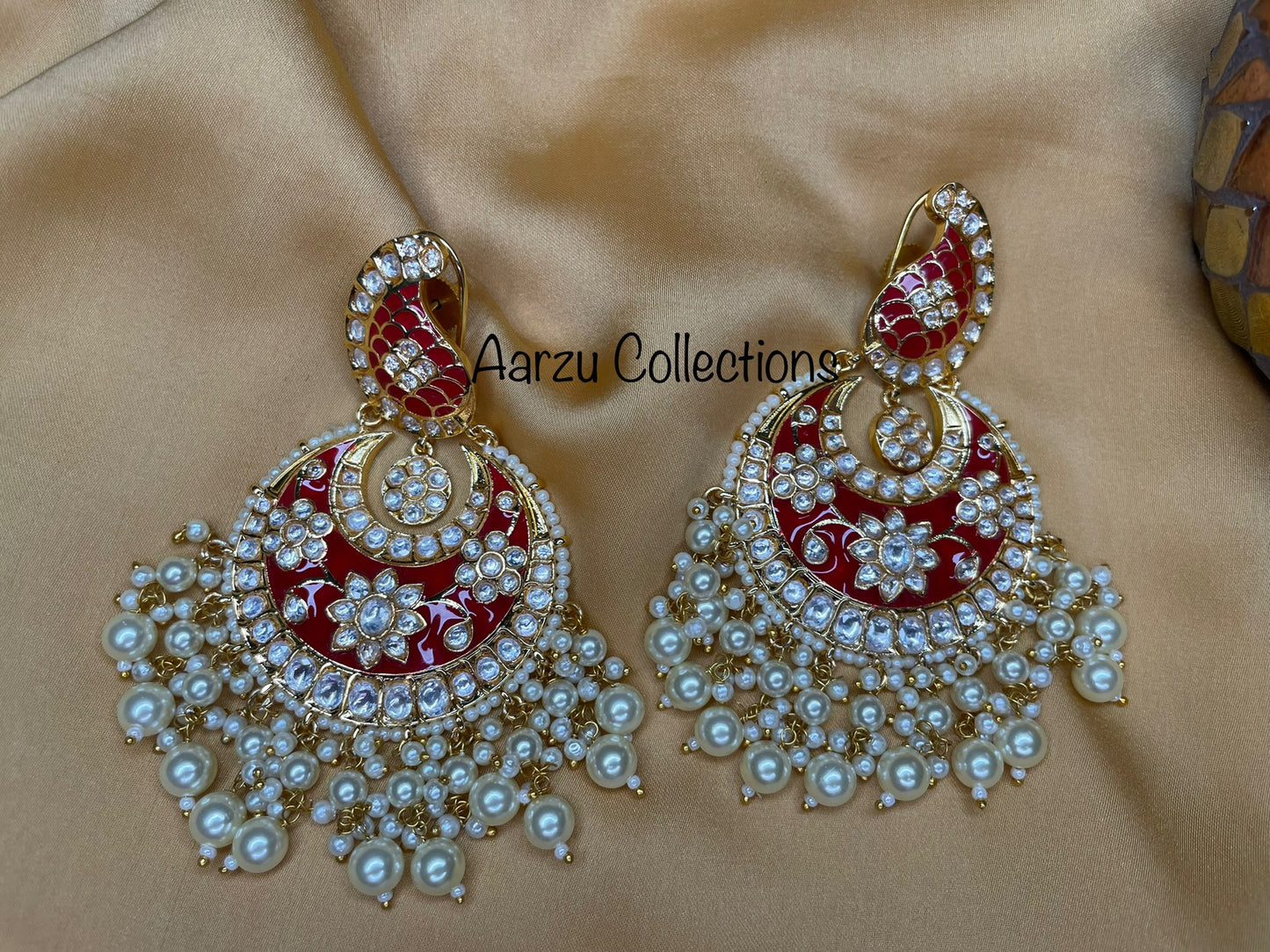 Kundan Statement Earrings, Sold Separately