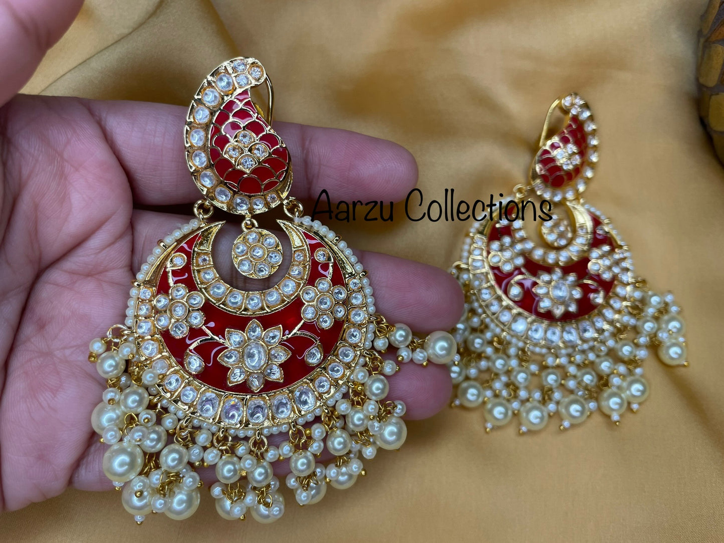 Kundan Statement Earrings, Sold Separately