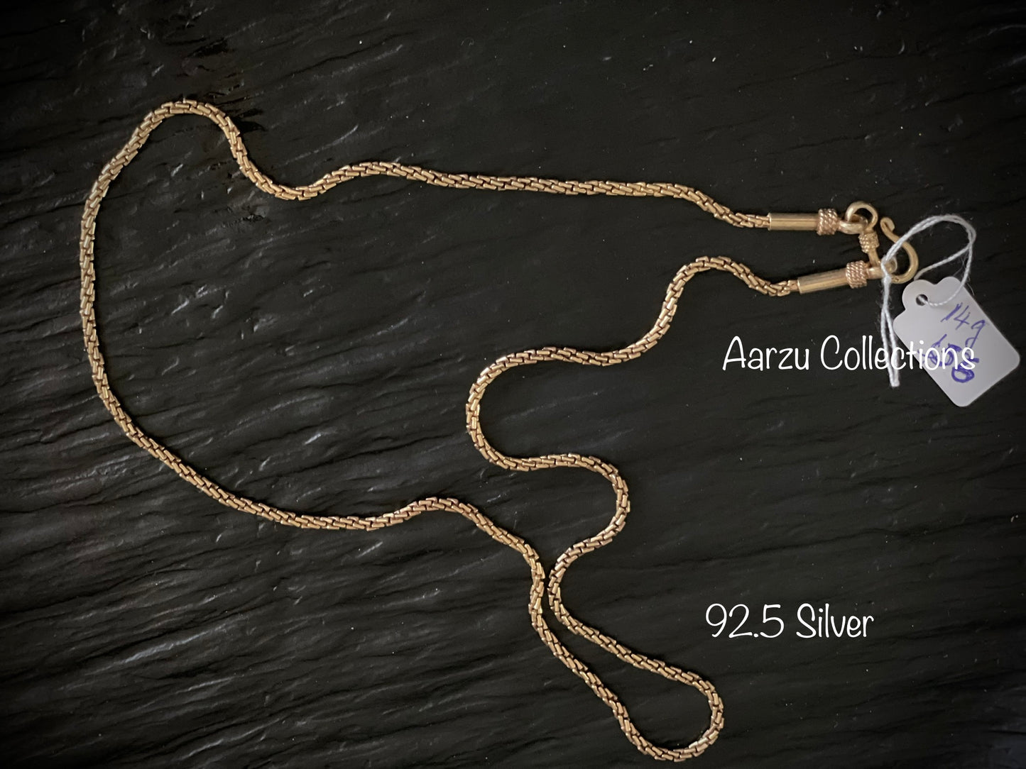 92.5 silver chain with 22kt gold plated