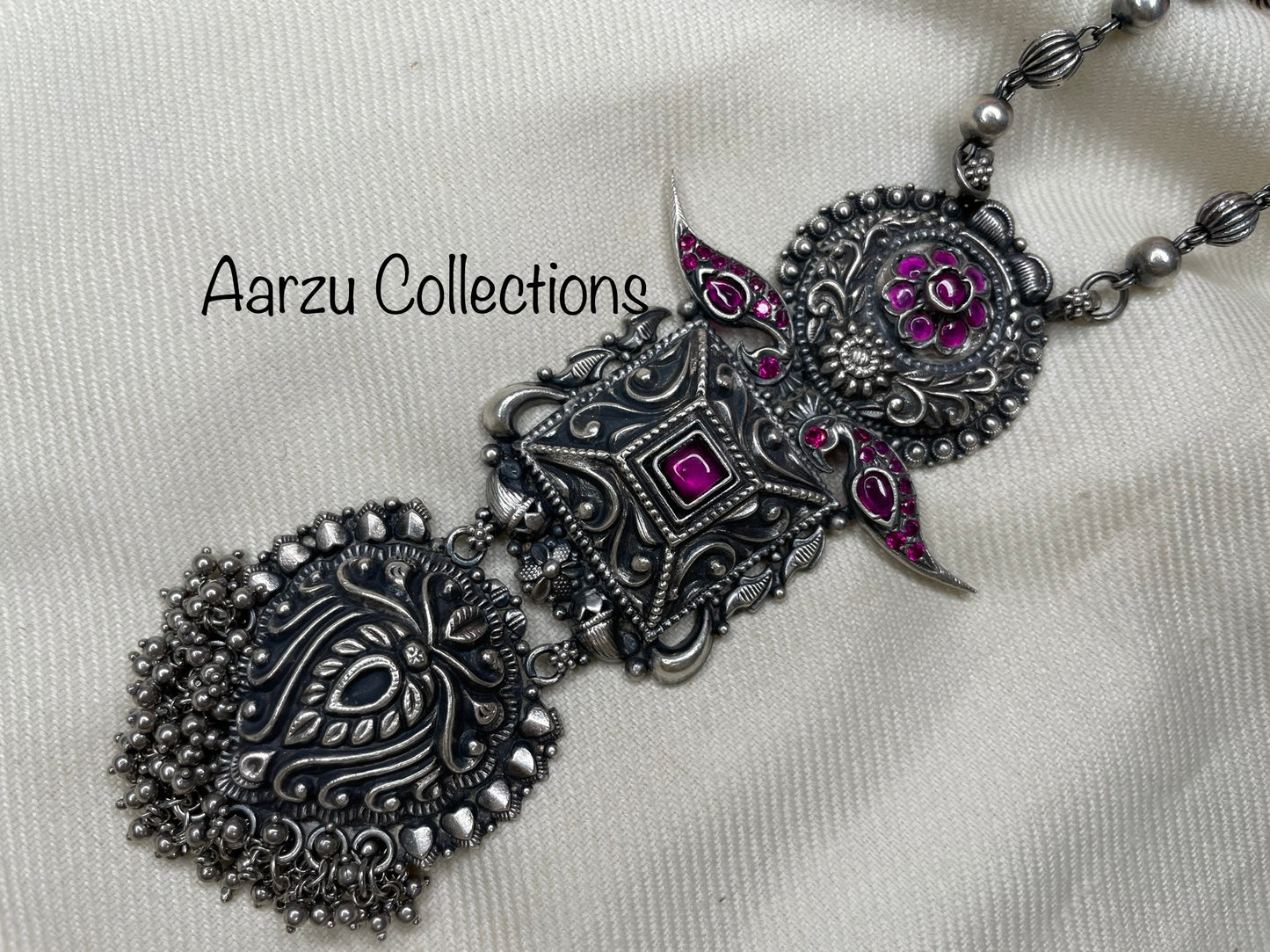 92.5 Silver Necklace - Temple collection