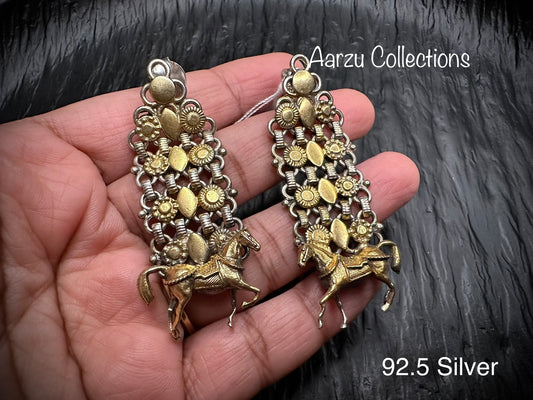 92.5 Silver Earrings - 36 gms