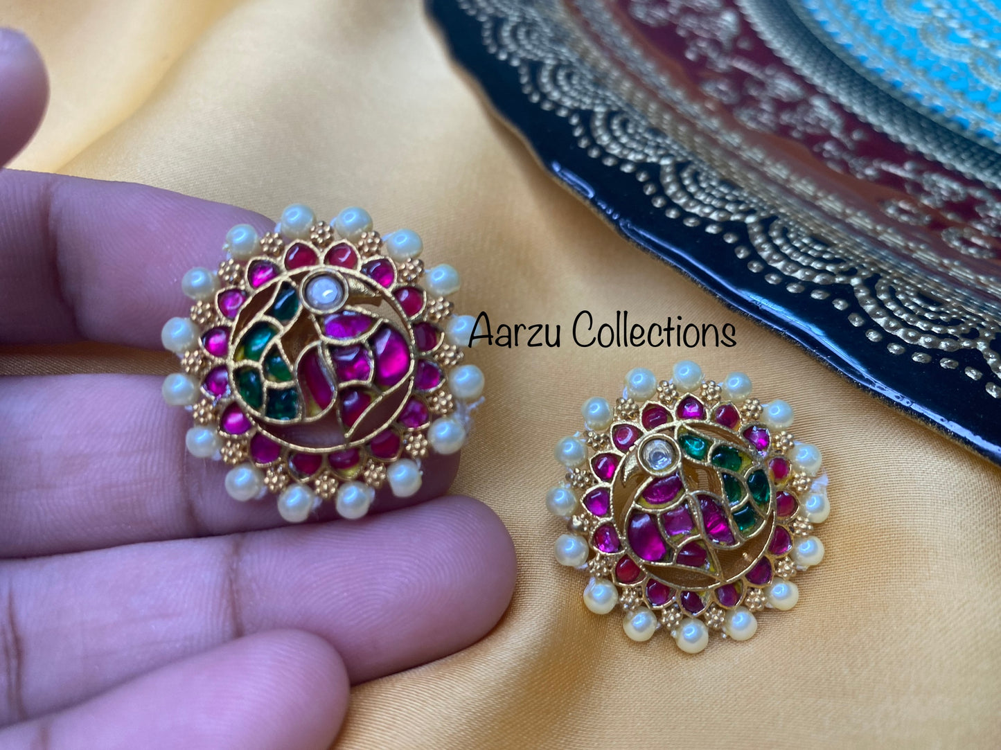 Kundan Jadau Oversized Studs