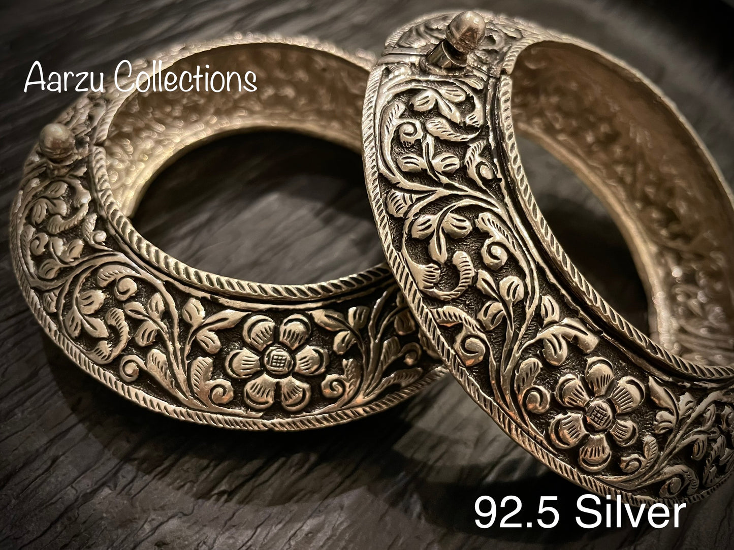 92.5 Silver Chitai kadas - 89 gms each