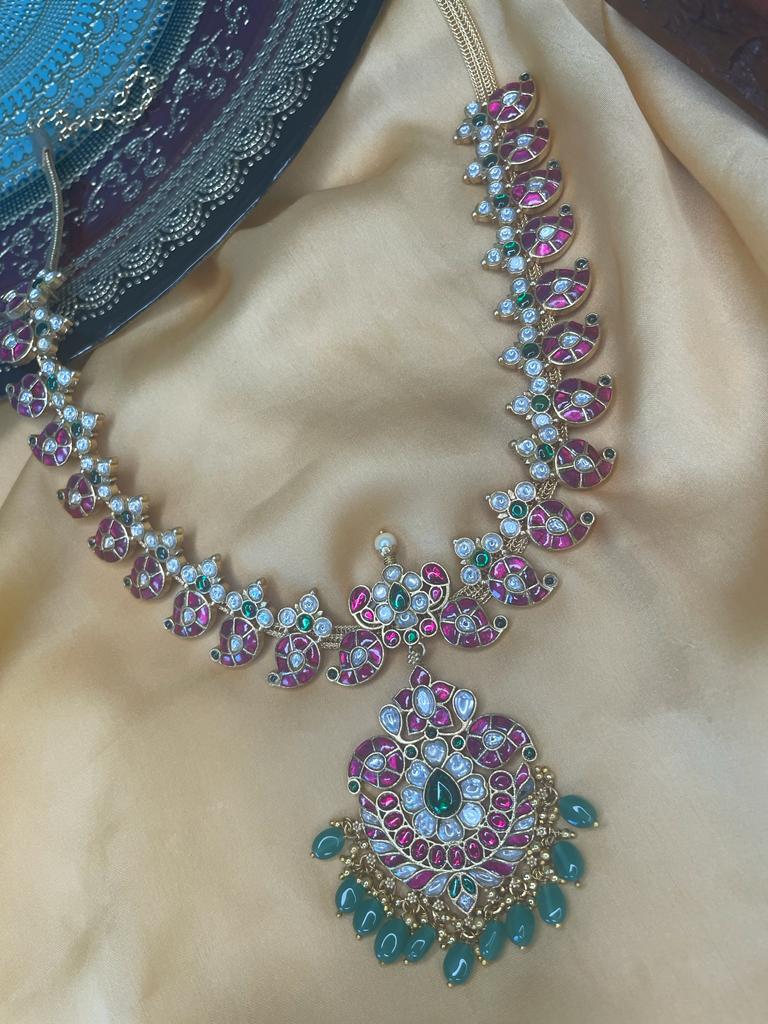 Kundan Jadau Mango necklace - mid length