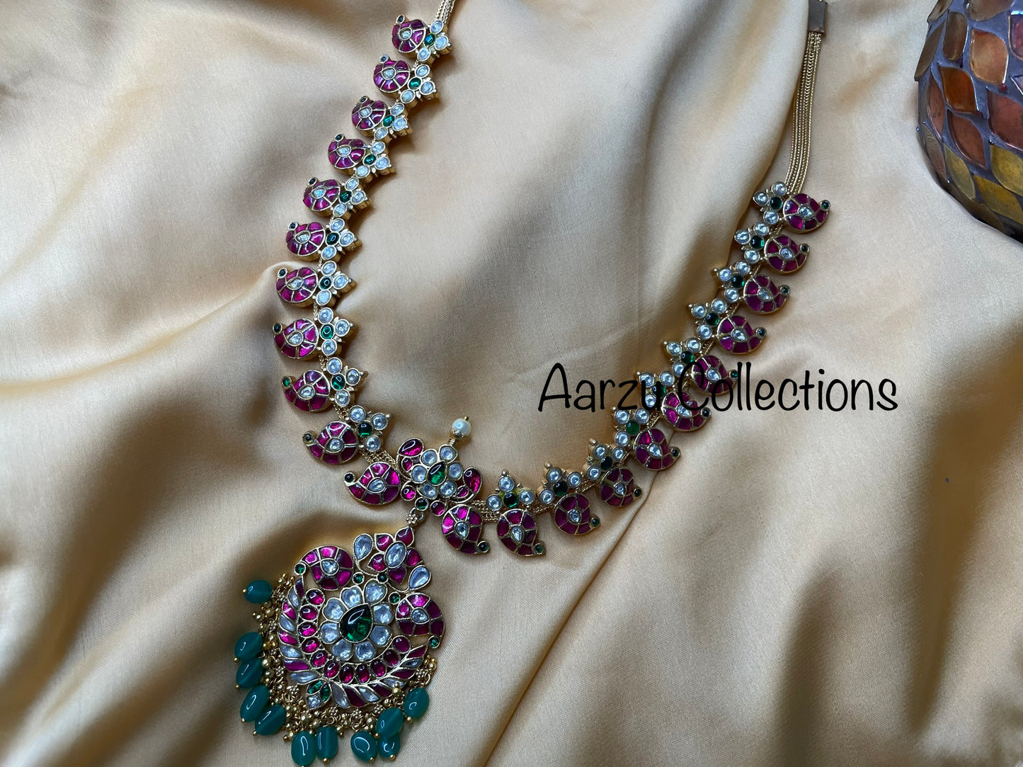 Kundan Jadau Mango necklace - mid length