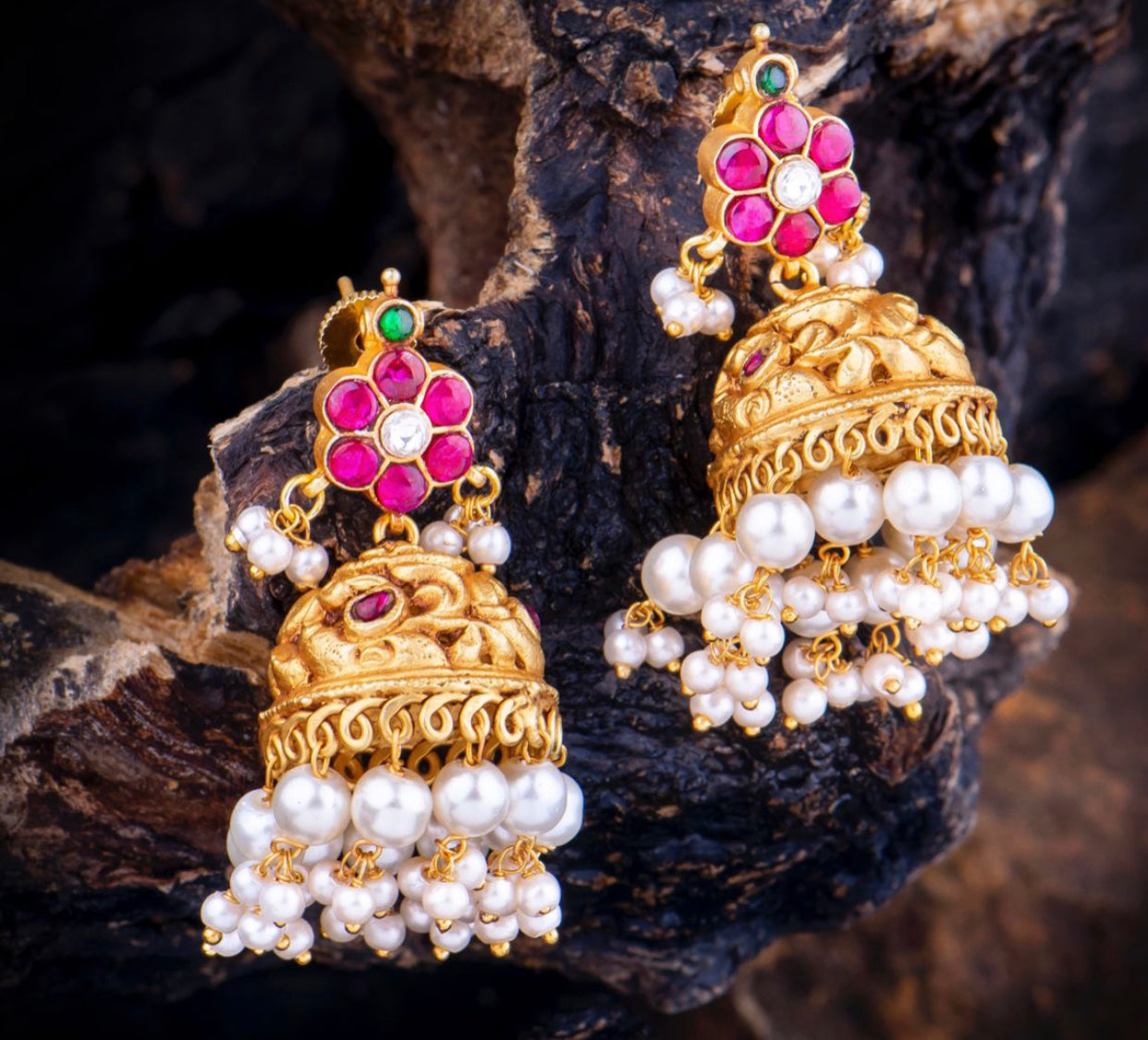 Kundan Jadau Jhumkas