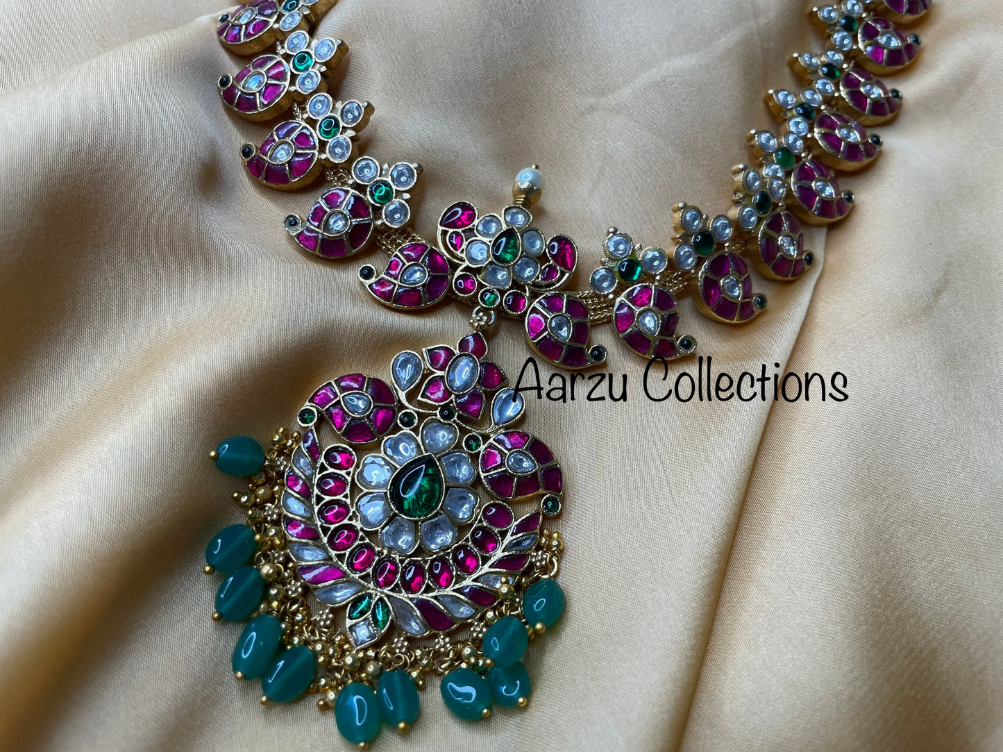 Kundan Jadau Mango necklace - mid length