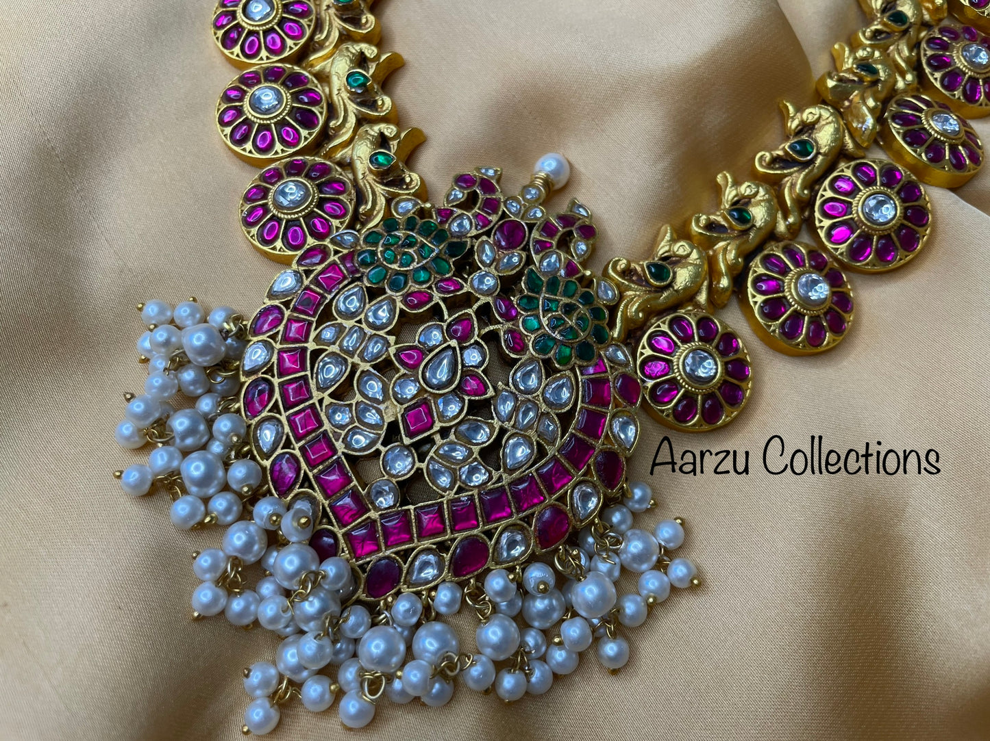 Kundan Jadau Necklace set - Mid length