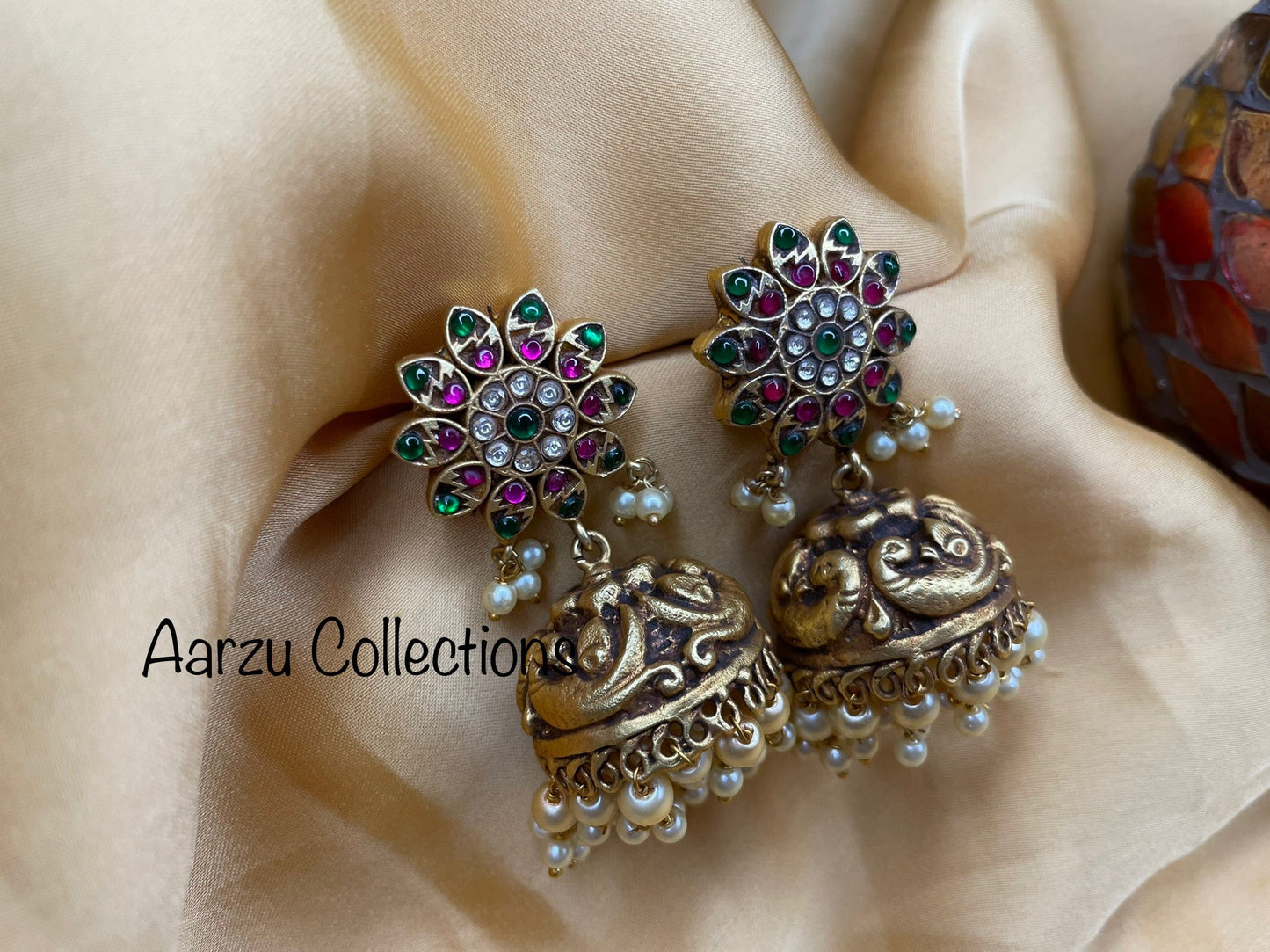 Kundan Jadau Jhumkas