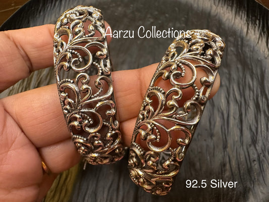 92.5 Silver Chitai openable kada -73g Set of 2