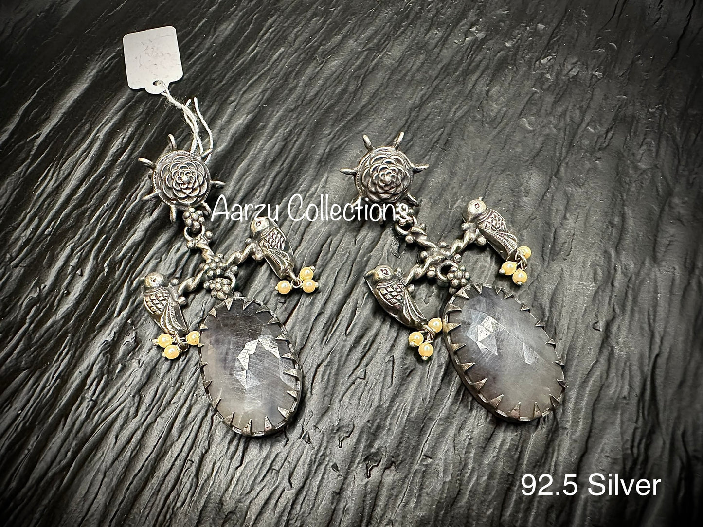 92.5 Silver Earrings - 23 gms