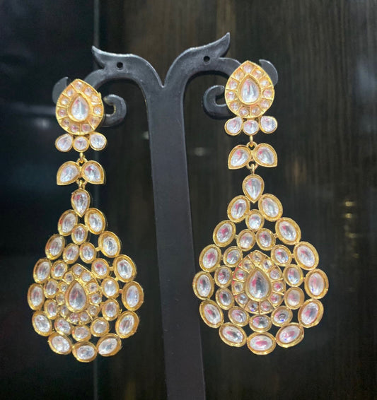 Designer inspired kundan earrings