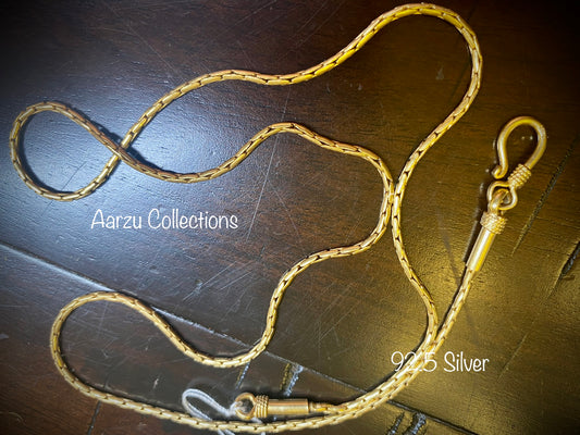 92.5 Silver chain gold finish  - 20 inch