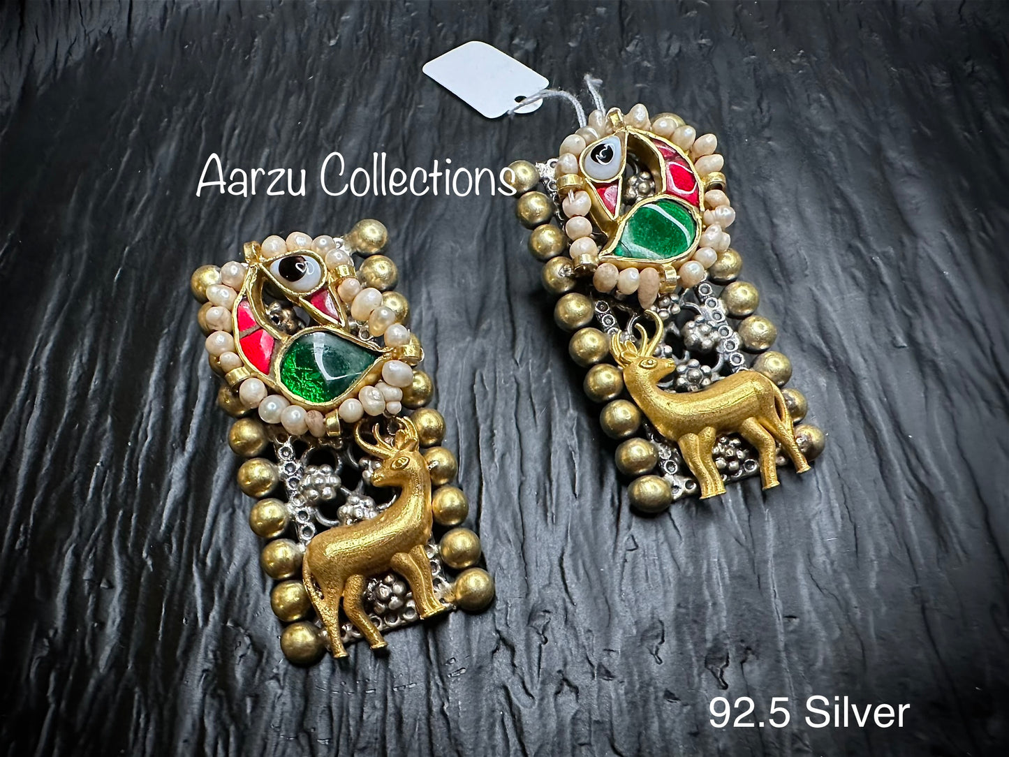 92.5 Silver Earrings - 27 gms