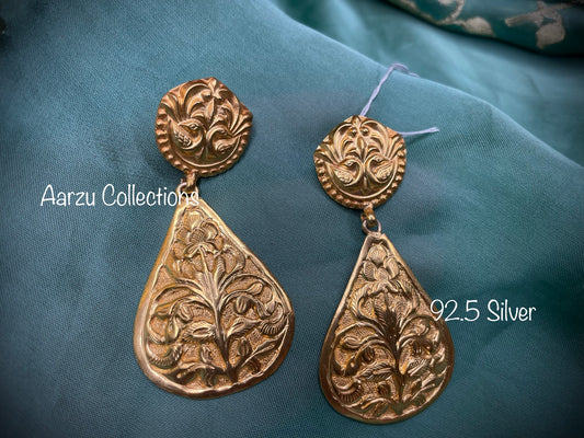 92.5 Silver Earrings - 22 gms