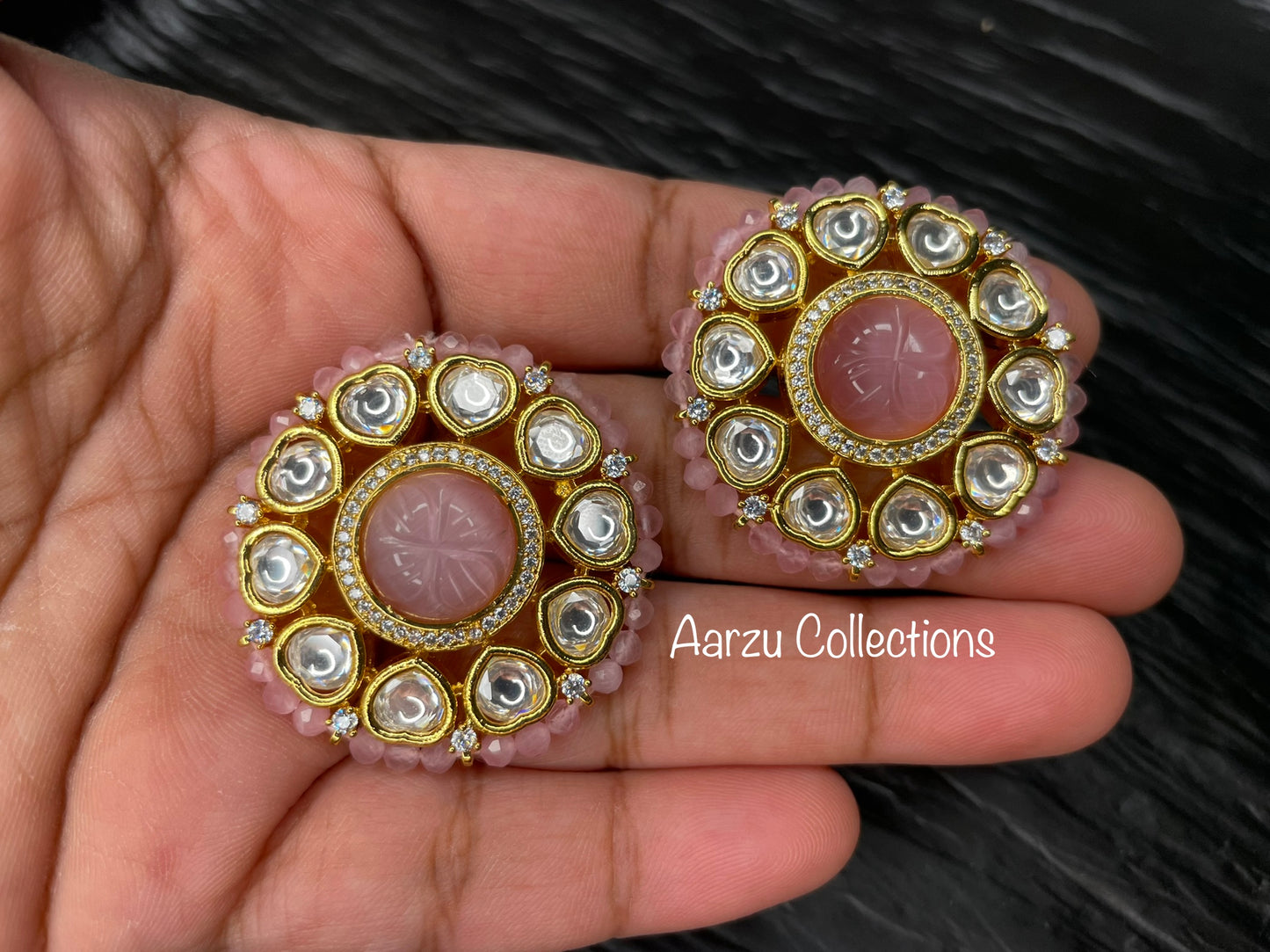 Big Kundan Studs