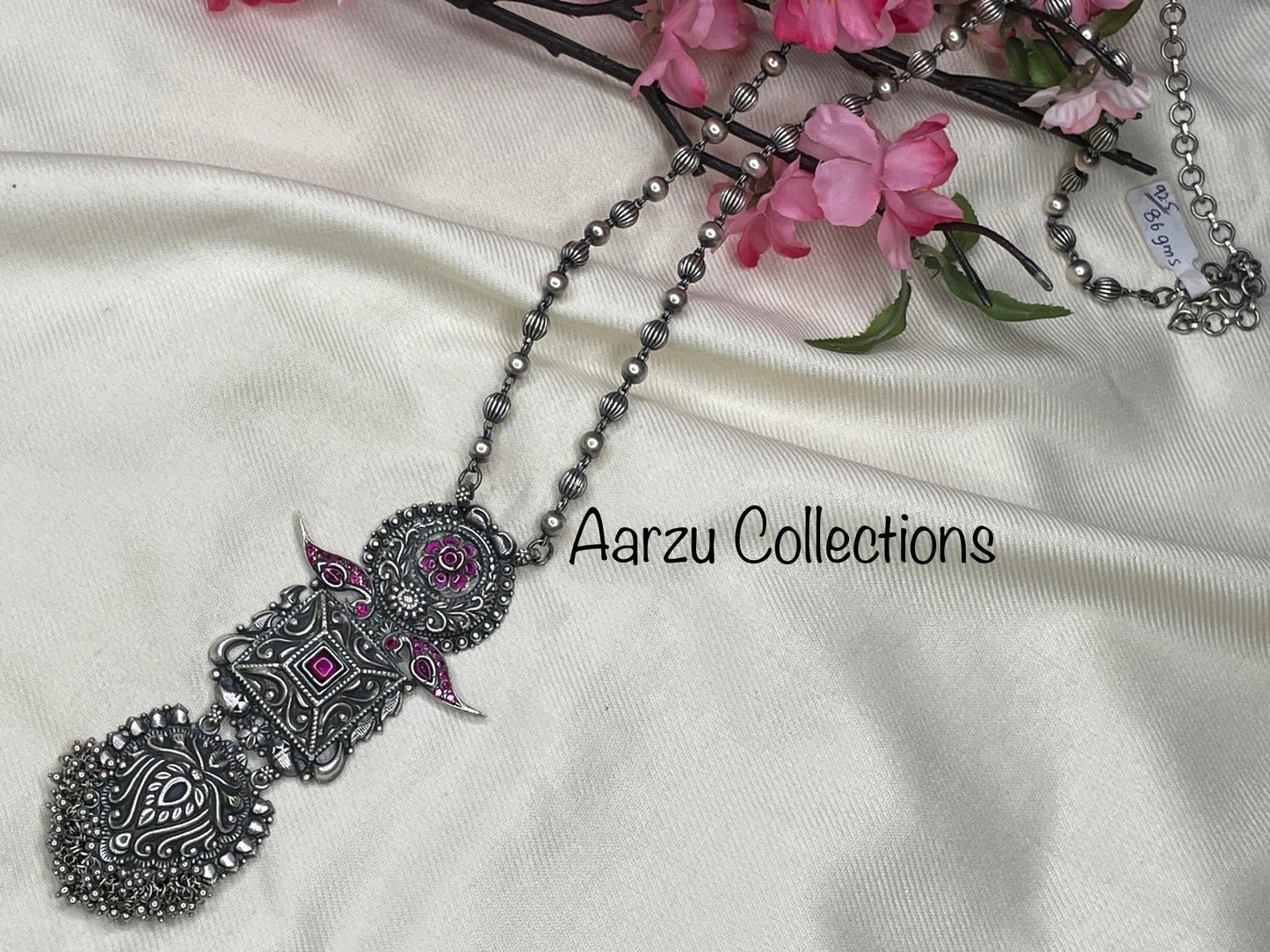 92.5 Silver Necklace - Temple collection