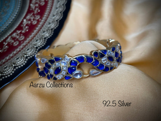 92.5 Silver Jadau openable bangle